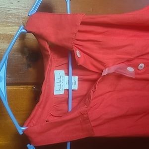 Nicole miller new york red sleeveless dress lg